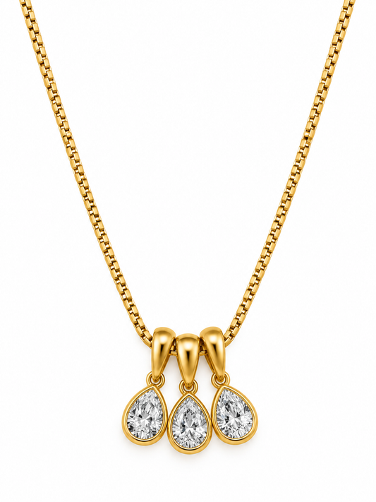 GOLDEN DROP DIAMOND ANAYAH NECKLACE