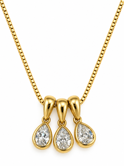 GOLDEN DROP DIAMOND ANAYAH NECKLACE
