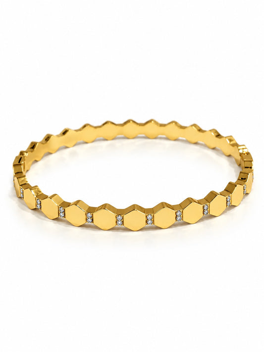 GOLDEN HEXAGONAL JESSICA BABY BRACELET