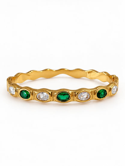 GREEN STONE ASHLEY BRACELET