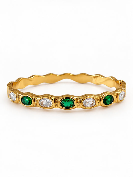 GREEN STONE ASHLEY BRACELET