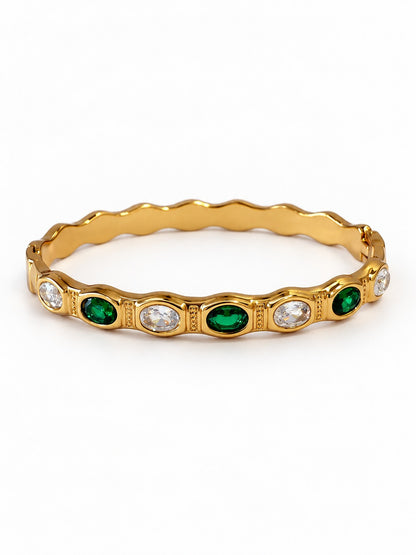 GREEN STONE ASHLEY BRACELET