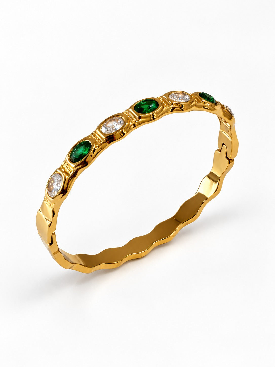 GREEN STONE ASHLEY BRACELET