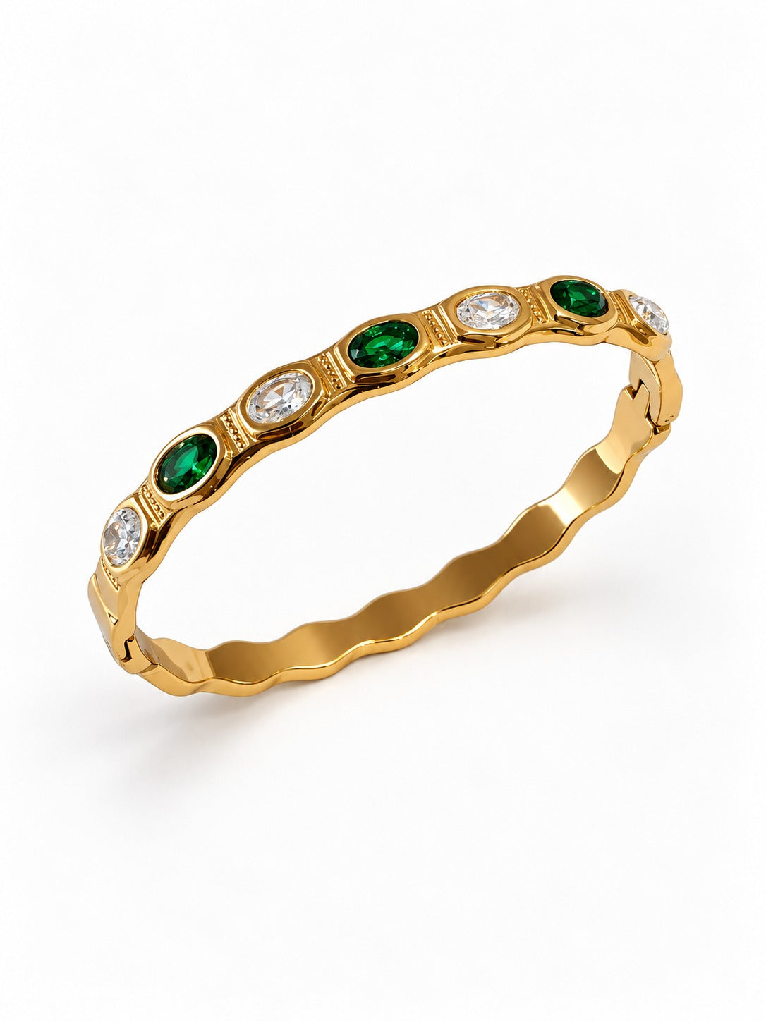 GREEN STONE ASHLEY BRACELET