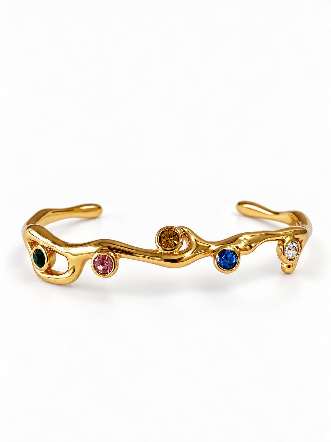 MULTI STONE AILAANY BRACELET (CUFF)