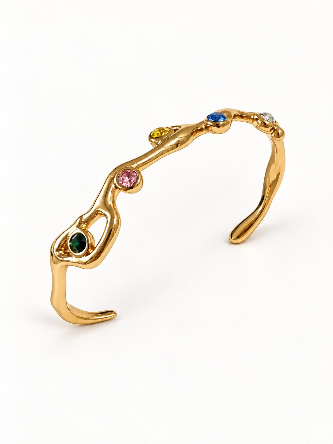 MULTI STONE AILAANY BRACELET (CUFF)