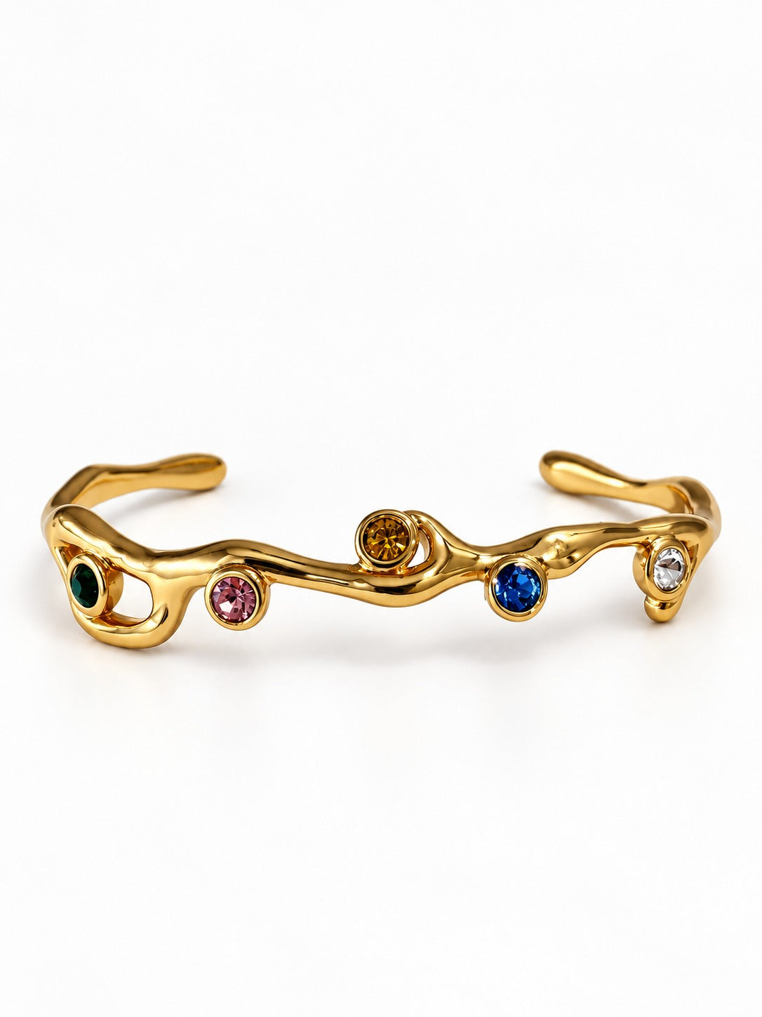 MULTI STONE AILAANY BRACELET (CUFF)
