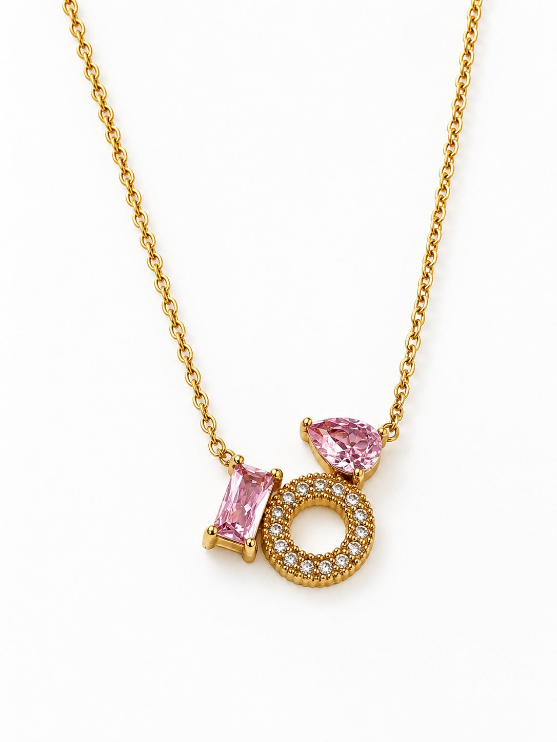PINK GEOMETRIC PRESTON NECKLACE