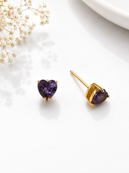 PURPLE HEART ALBIE EARRINGS