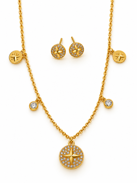 GOLDEN DIAMOND SCOUT NECKLACE SET