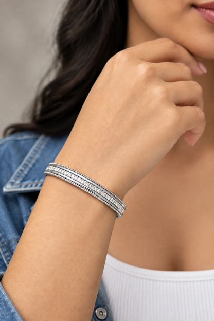 SILVER DIAMOND AARVIKA BRACELET