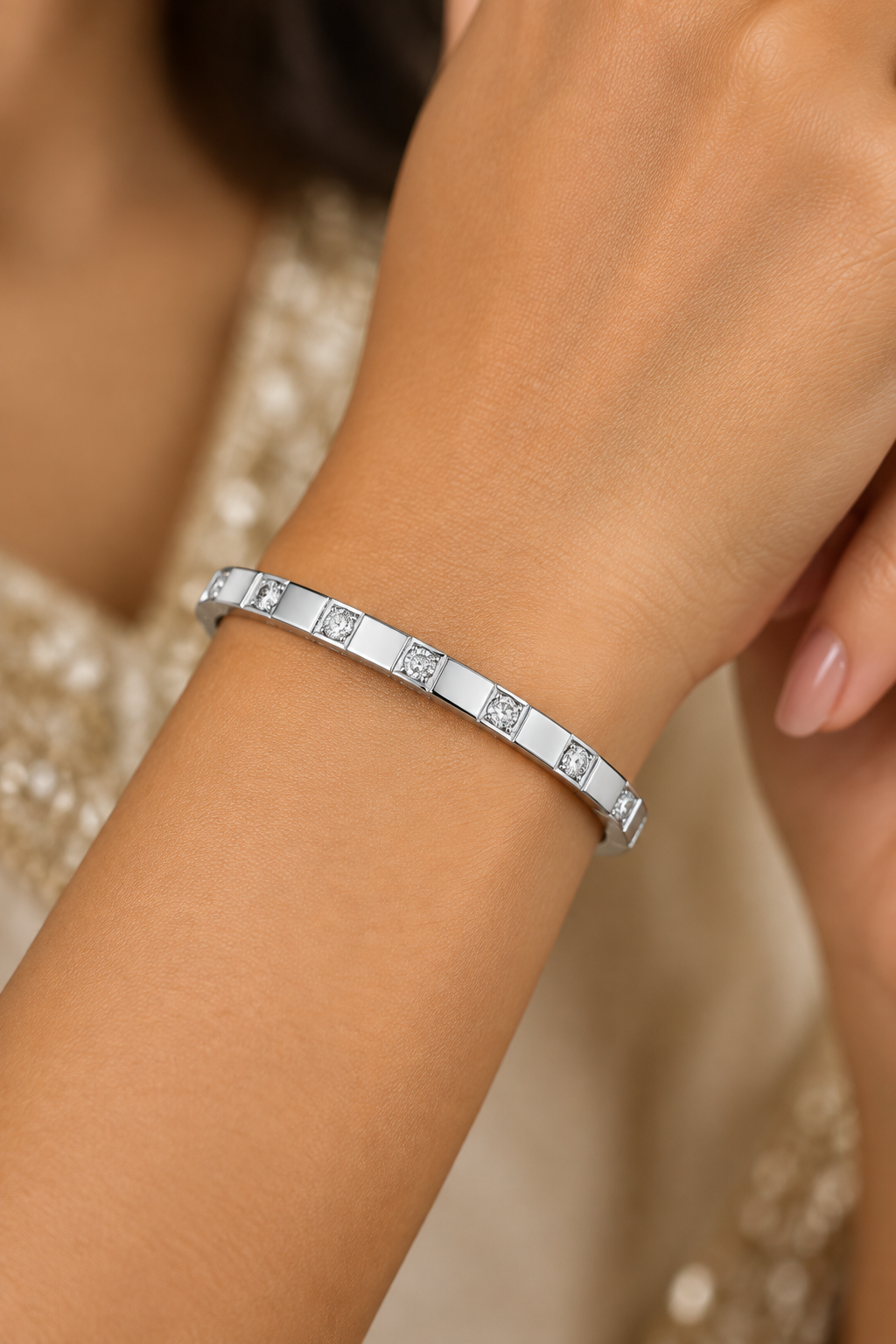 SILVER DIAMOND ADIRA BRACELET
