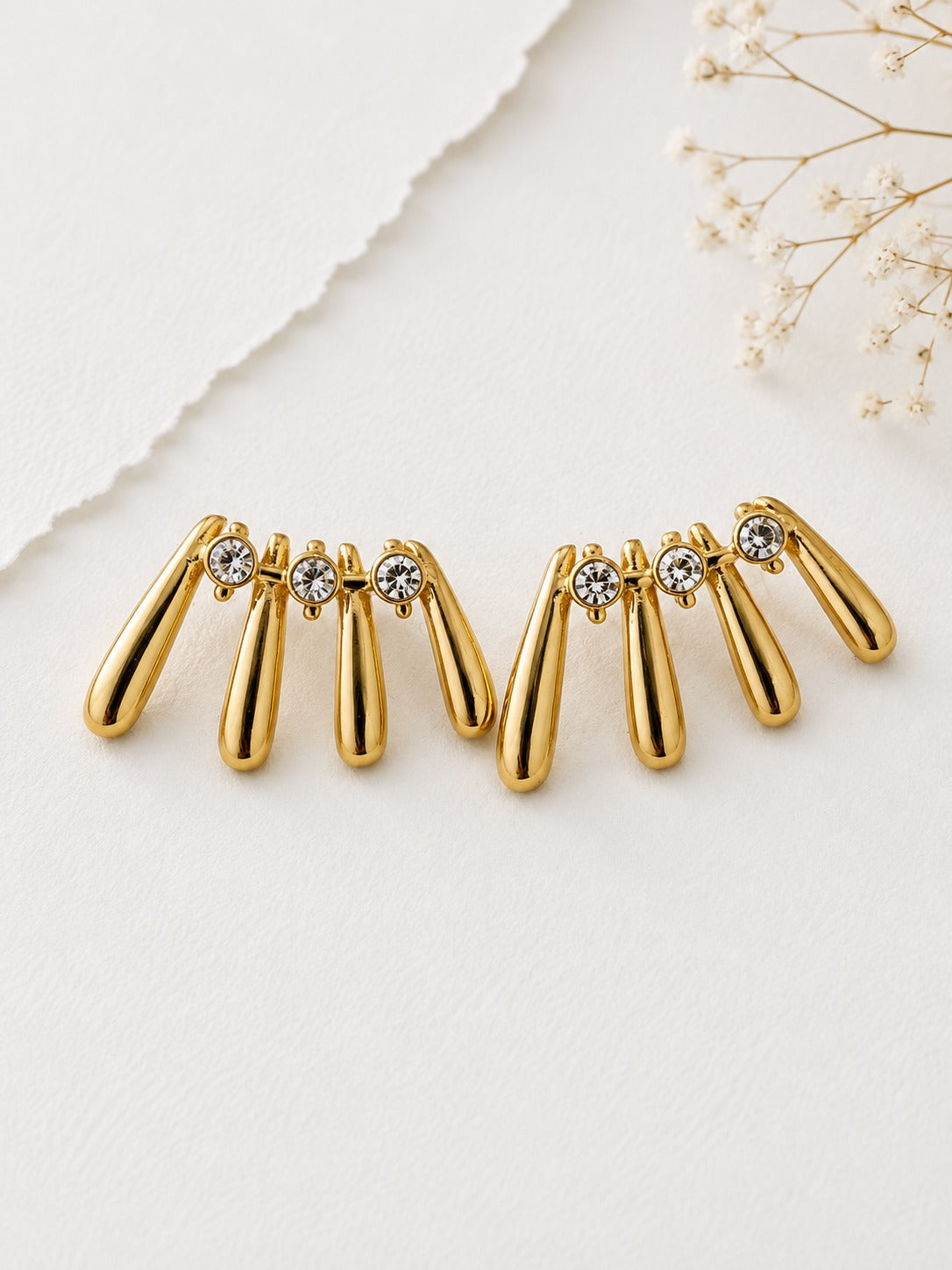 GOLDEN DIAMOND KATIE EARRINGS