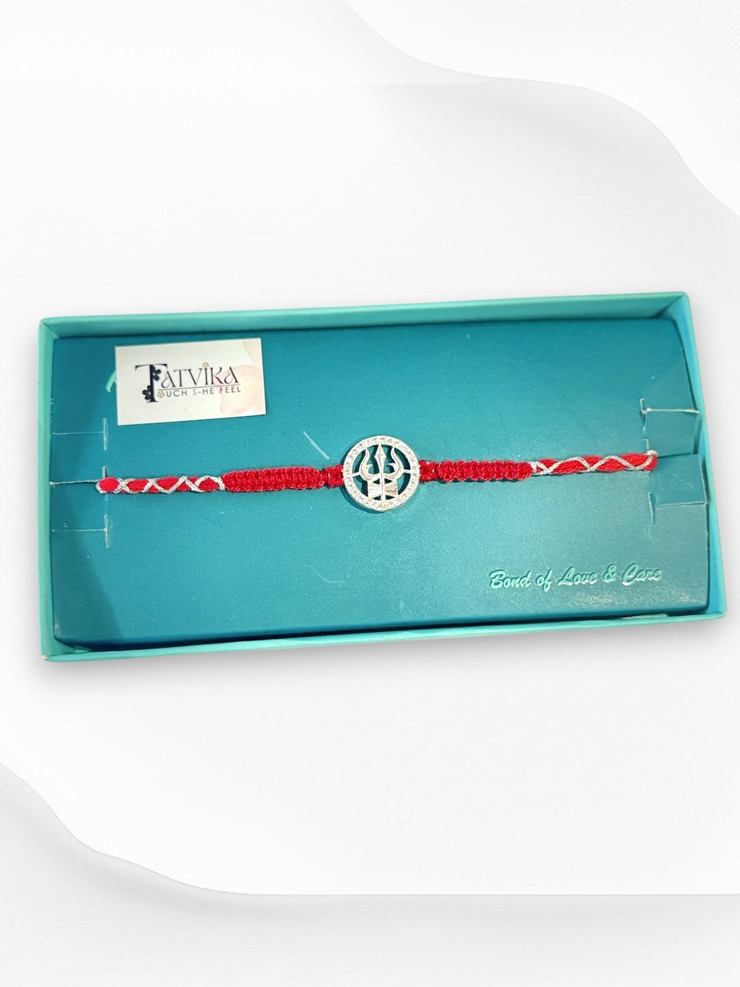 TRISHUL DAMRU TRIPTI PURE SILVER RAKHI