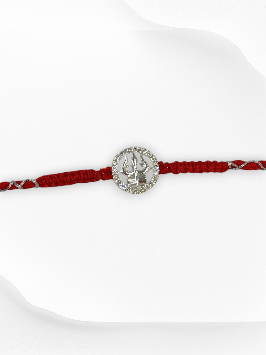 TRISHUL DAMRU TRIPTI PURE SILVER RAKHI