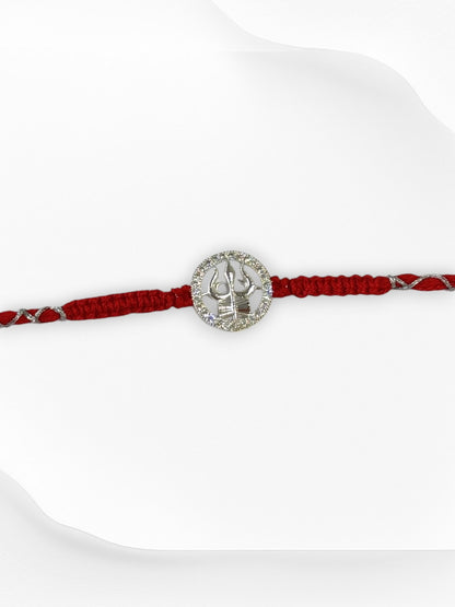 TRISHUL DAMRU TRIPTI PURE SILVER RAKHI