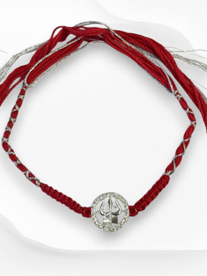 TRISHUL DAMRU TRIPTI PURE SILVER RAKHI