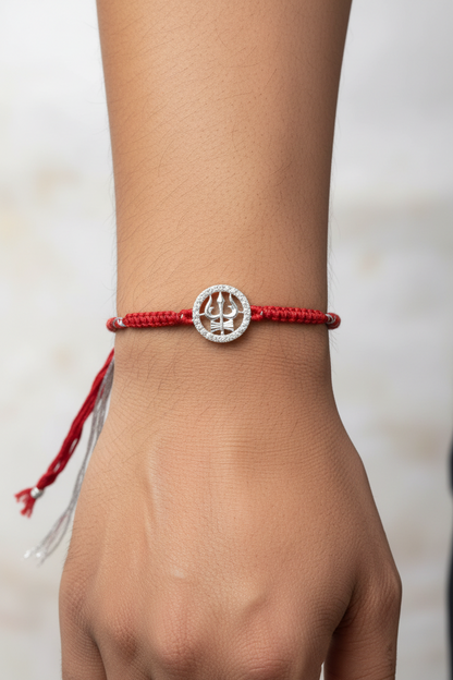 TRISHUL DAMRU TRIPTI SILVER RAKHI