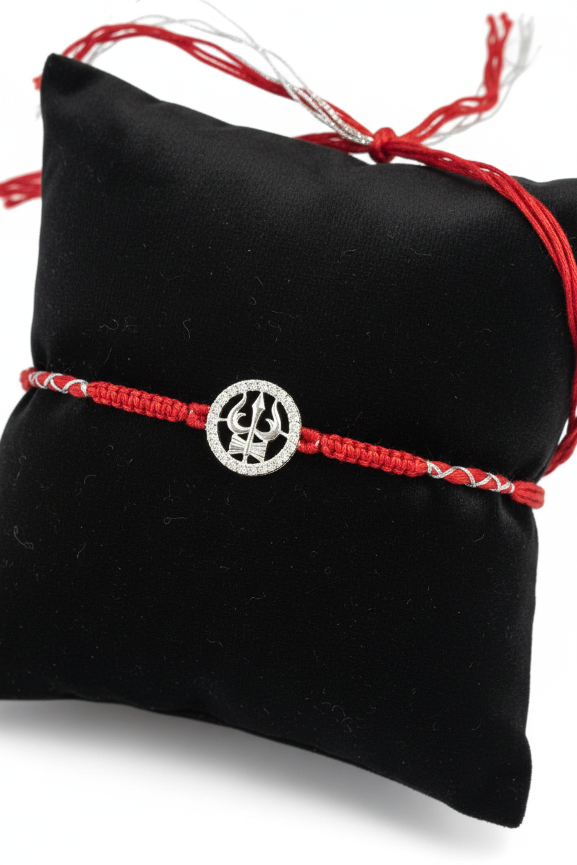 TRISHUL DAMRU TRIPTI SILVER RAKHI