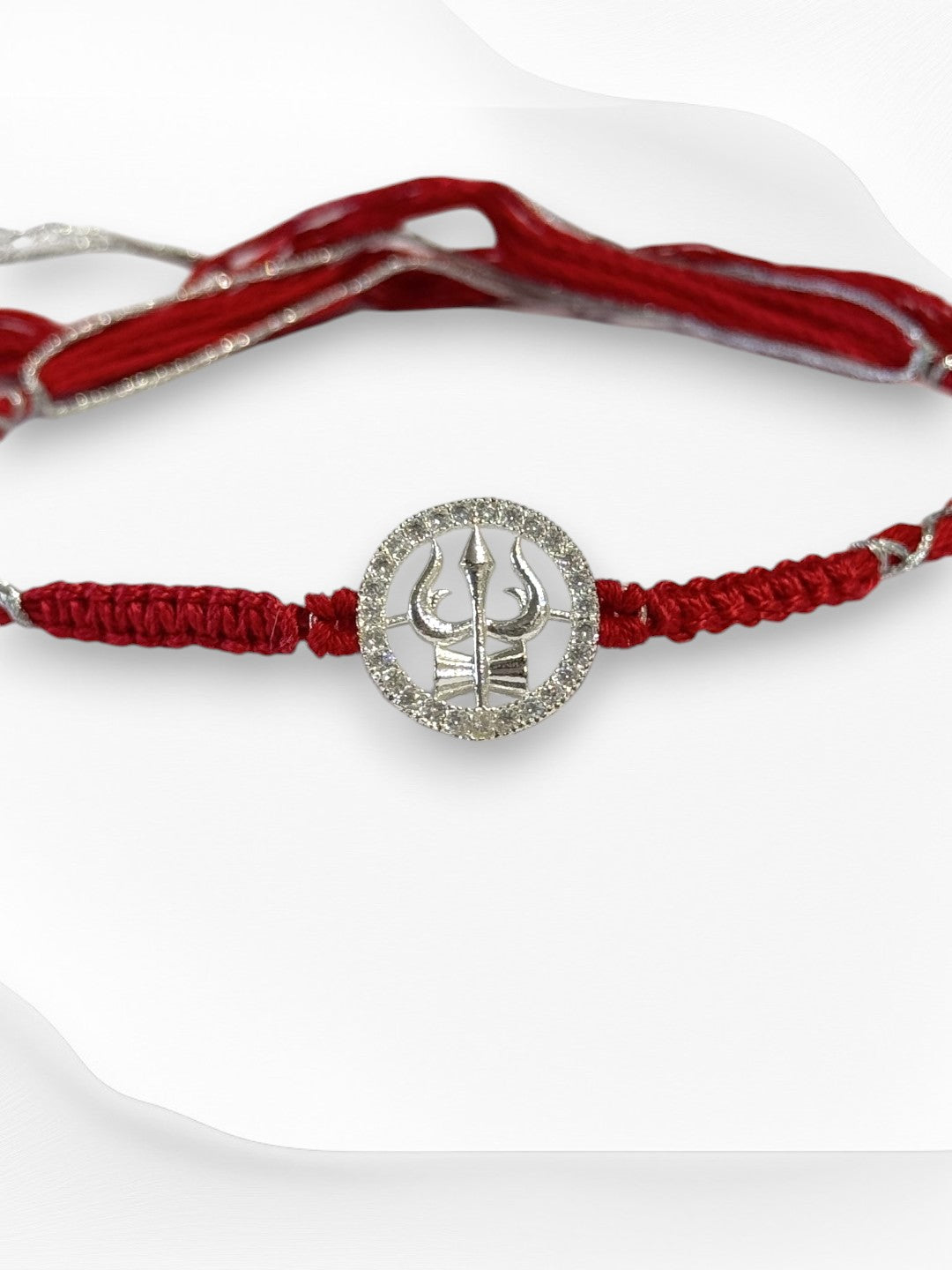 TRISHUL DAMRU TRIPTI PURE SILVER RAKHI