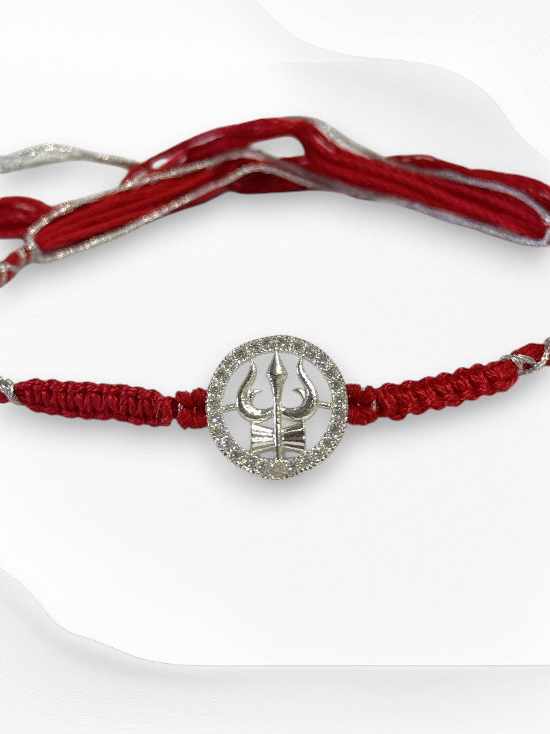 TRISHUL DAMRU TRIPTI PURE SILVER RAKHI
