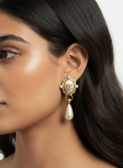 WHITE DAMOND YITZ EARRINGS