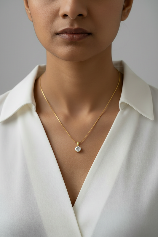 WHITE DIAMOND REUBEN NECKLACE