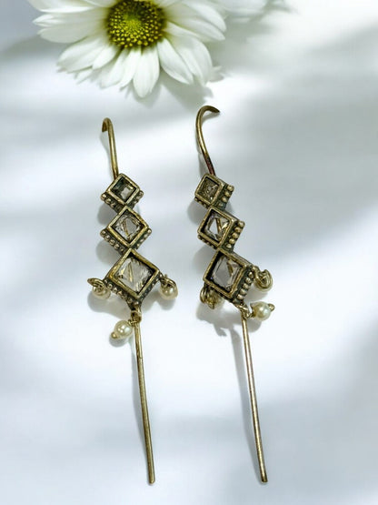 WHITE IRYA GERMAN SILVER EAR CUFF