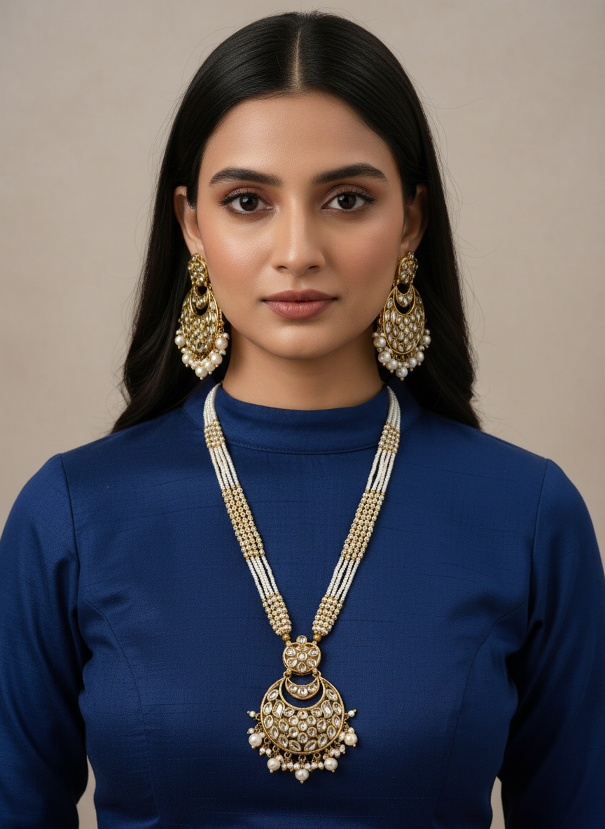 WHITE LAVISHA JEWELLERY SET