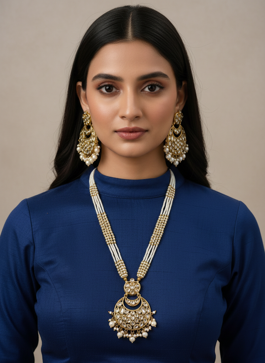 WHITE LAVISHA JEWELLERY SET