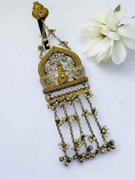 GERMAN SILVER VILLAGE GIRL MOTIF, JINGLES CHAIN JUDA