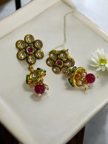 RUBY ARNAVEKSHA KUNDAN EARRINGS