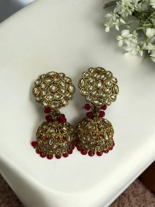 RUBY DEVKASHI KUNDAN EARRINGS