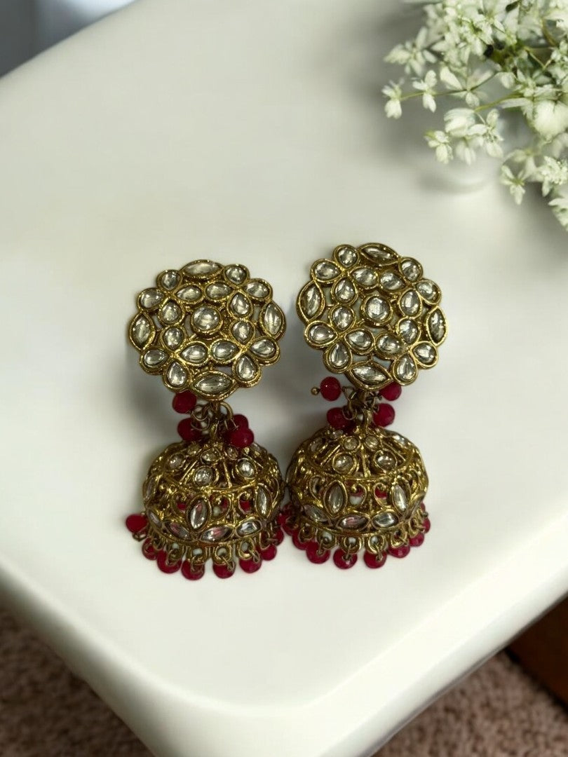RUBY DEVKASHI KUNDAN EARRINGS