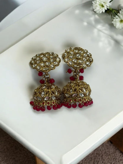 RUBY DEVKASHI KUNDAN EARRINGS