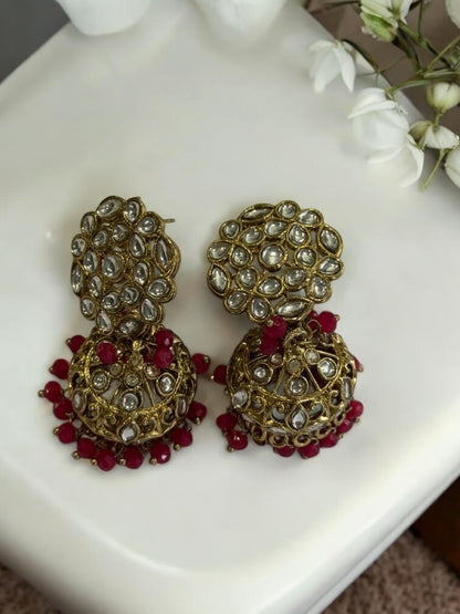 RUBY DEVKASHI KUNDAN EARRINGS