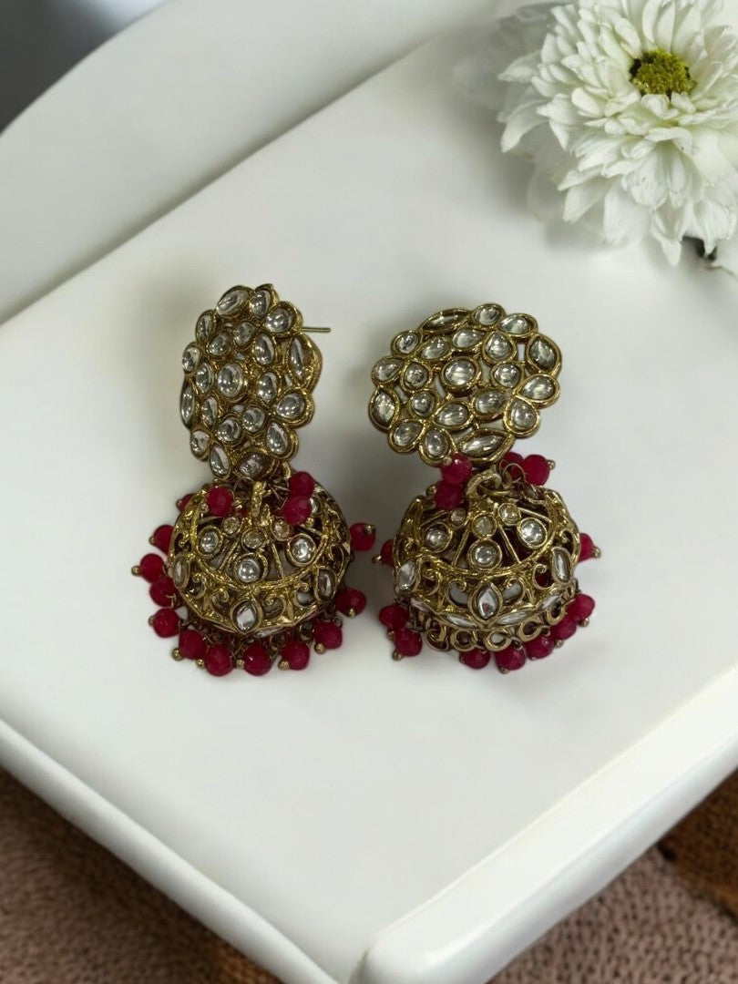 RUBY DEVKASHI KUNDAN EARRINGS