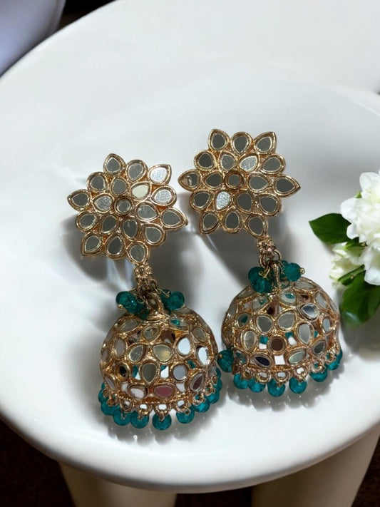 SKY BLUE DITYASHI KUNDAN EARRINGS