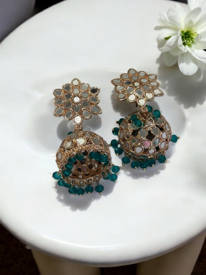 SKY BLUE DITYASHI KUNDAN EARRINGS
