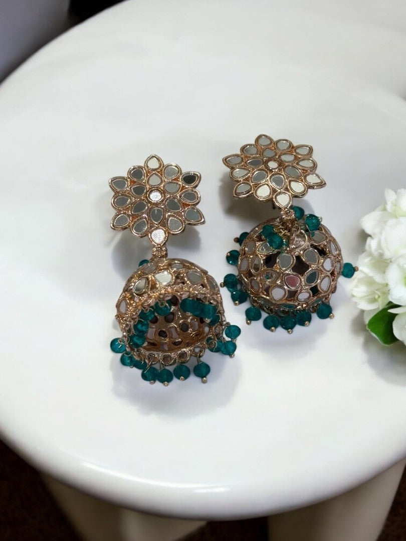 SKY BLUE DITYASHI KUNDAN EARRINGS