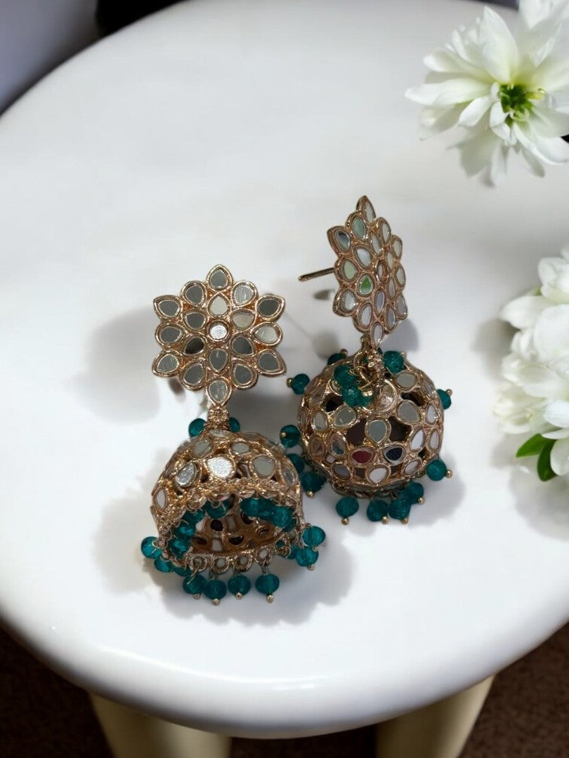 SKY BLUE DITYASHI KUNDAN EARRINGS