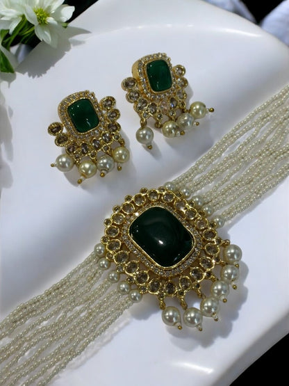 GREEN  KASHI JEWELLERY SET