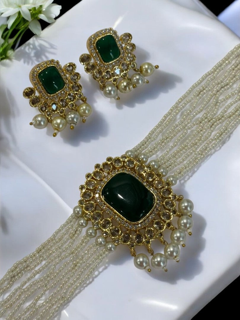 GREEN  KASHI JEWELLERY SET