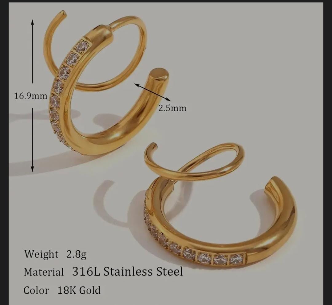 GOLDEN DIAMOND ZIVI EARRINGS