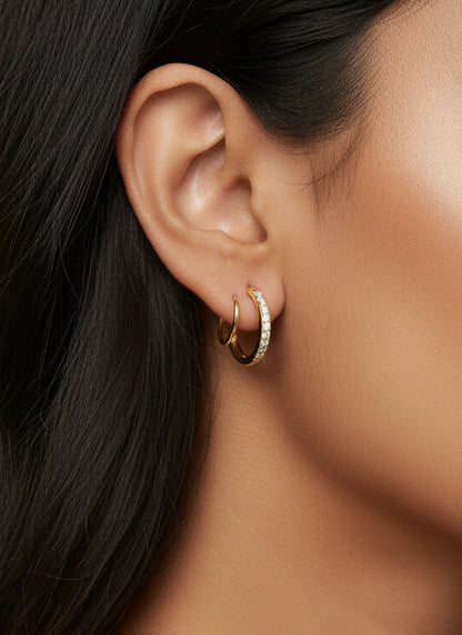 GOLDEN DIAMOND ZIVI EARRINGS