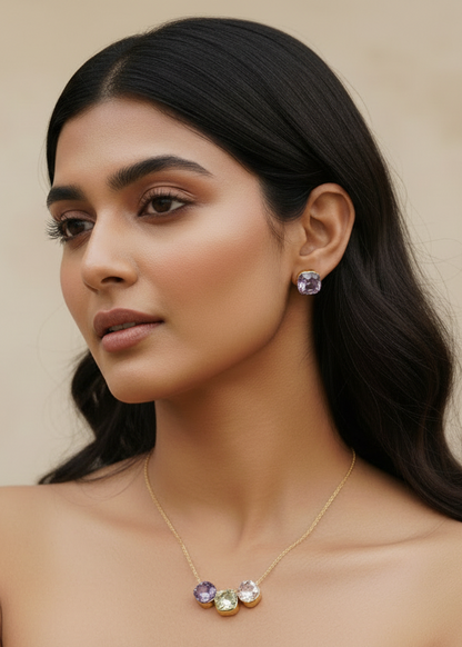 PURPLE DIAMOND JIA NECKLACE SET