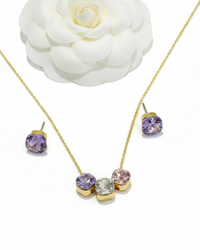 PURPLE DIAMOND JIA NECKLACE SET