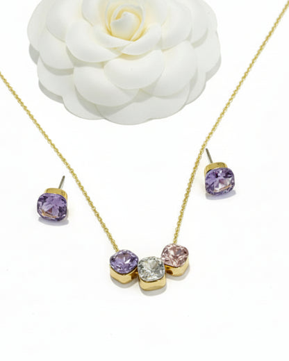 PURPLE DIAMOND JIA NECKLACE SET