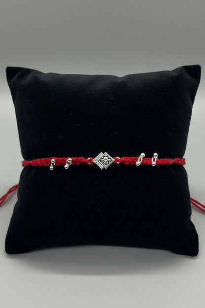 LEAF CHARM PRISHA SILVER RAKHI
