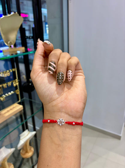 OM DIAMOND NEDY SILVER RAKHI